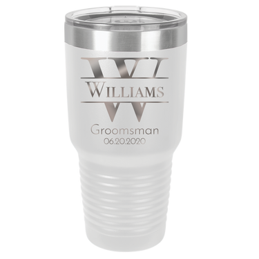 Personalized Groomsmen Tumbler - Custom Engraved Gift for Best Man and Groomsman